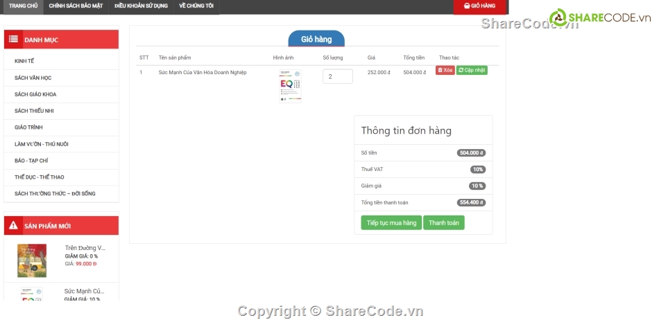 share Code Web Bán Sách,bán sách php,code đồ án bán sách online,website mua bán sách,Code Website Bán Sách