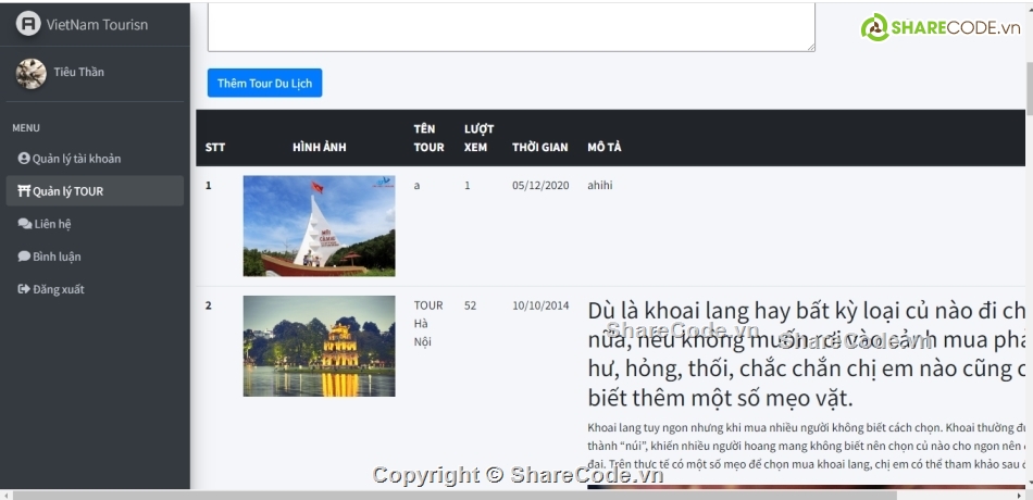 website du lịch,web dat tour du lich,web giới thiệu tour du lịch