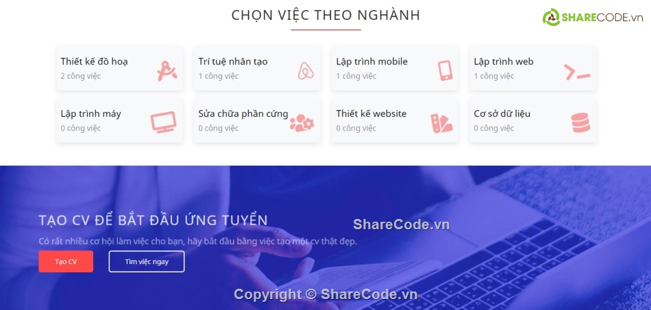 web đăng tin rao vặt,fullcode website tuyển dụng,website tuyển dụng,Code website Job,website tìm việc làm