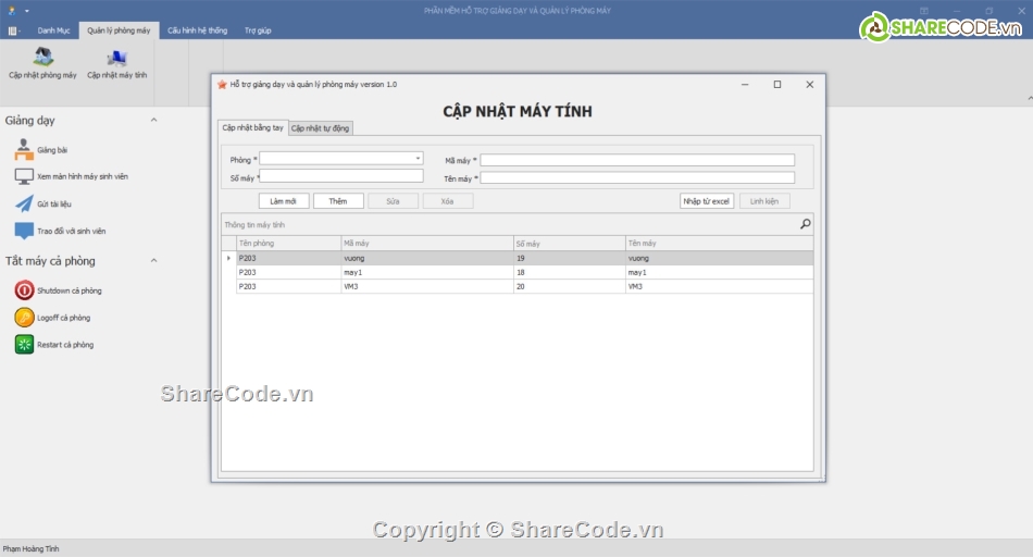 quản lí lớp học thực hành,Code phần mềm quản lý,code quản lý phòng máy tính,Code C# quản lý phòng máy tính,quản lý phòng máy tính