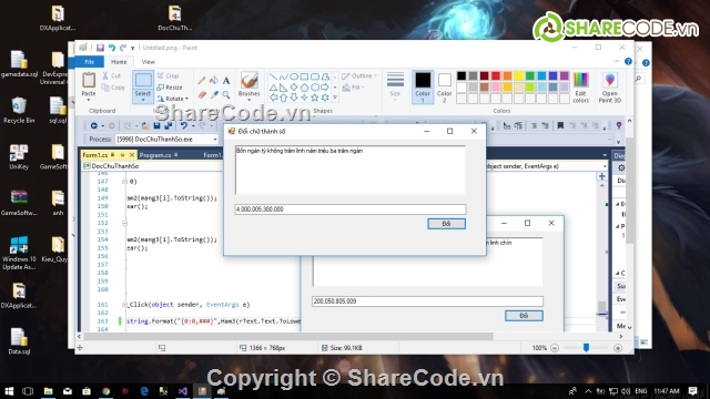 lập trình c#,phần mềm máy tính,phần mềm đổi số thành chữ,đổi chữ thành số C#,chuyển chữ thành số