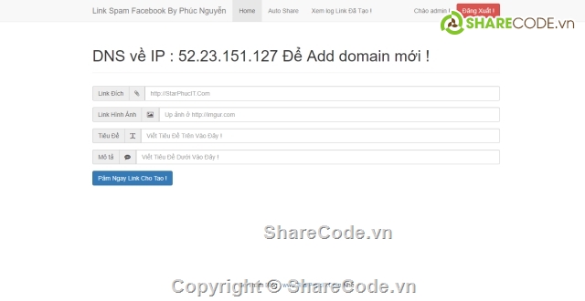 php,fake link,autoshare,Code Fake link