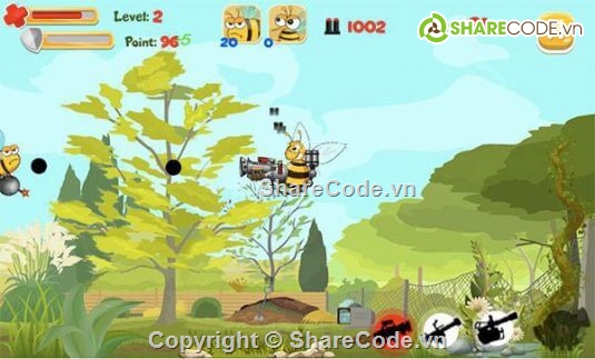 unity5,Battle Of Bee,source code game,Defense Shooter Game