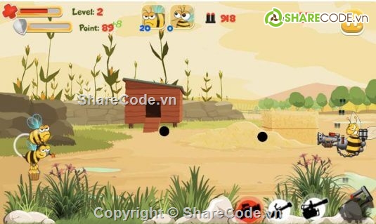 unity5,Battle Of Bee,source code game,Defense Shooter Game