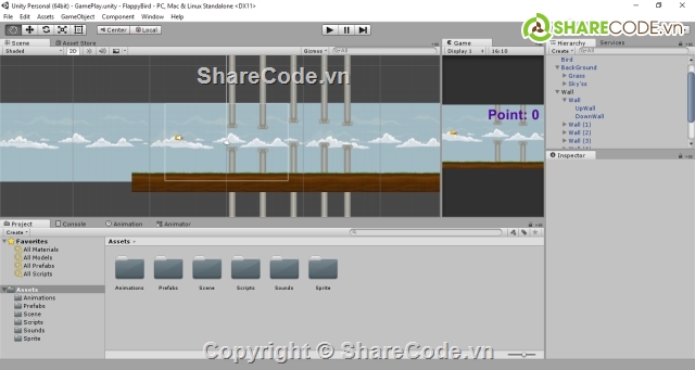Game Flappy bird,Unity,Code Game Flappy bird,Flappy bird