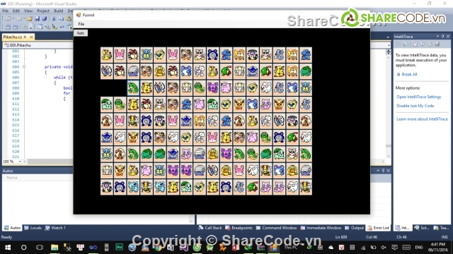 Code game Pikachu C#,Code game Pikachu,pikachu,game pikachu