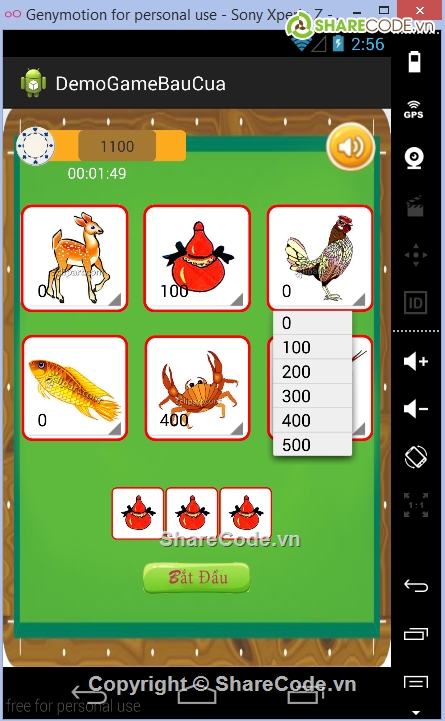 Source code game android,Code game Bầu Cua Android,Game Bầu cua tôm cá Android