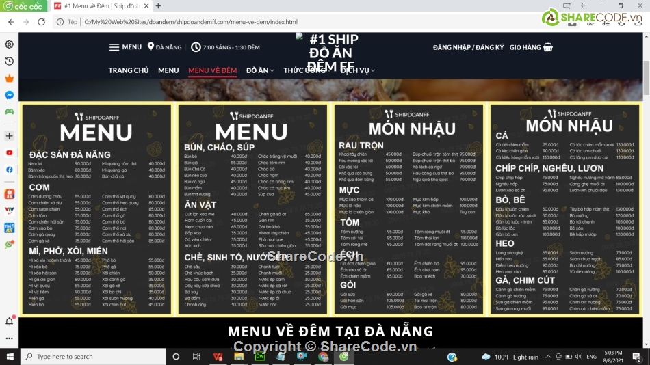 giao diện website ship đồ ăn,giao diện web Đặt đồ ăn,code đồ ăn asp.net mvc5