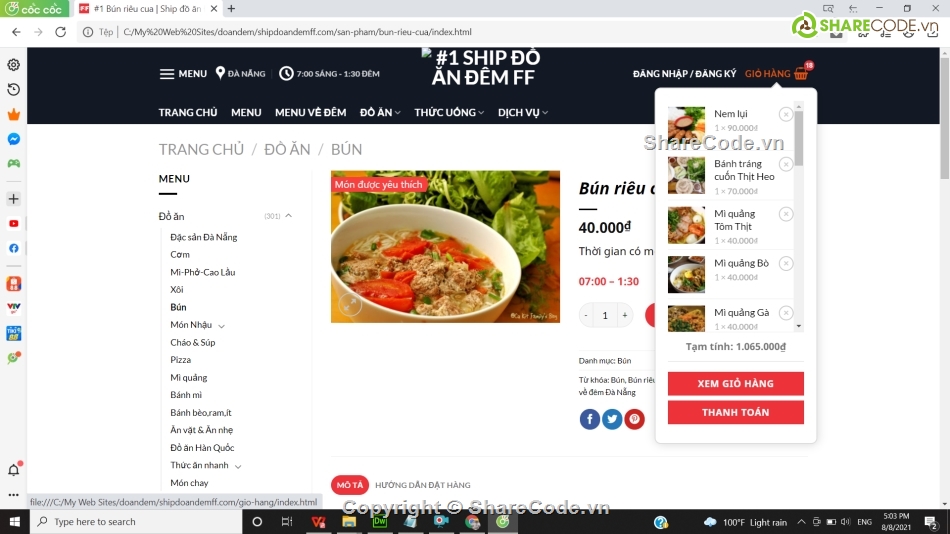 giao diện website ship đồ ăn,giao diện web Đặt đồ ăn,code đồ ăn asp.net mvc5