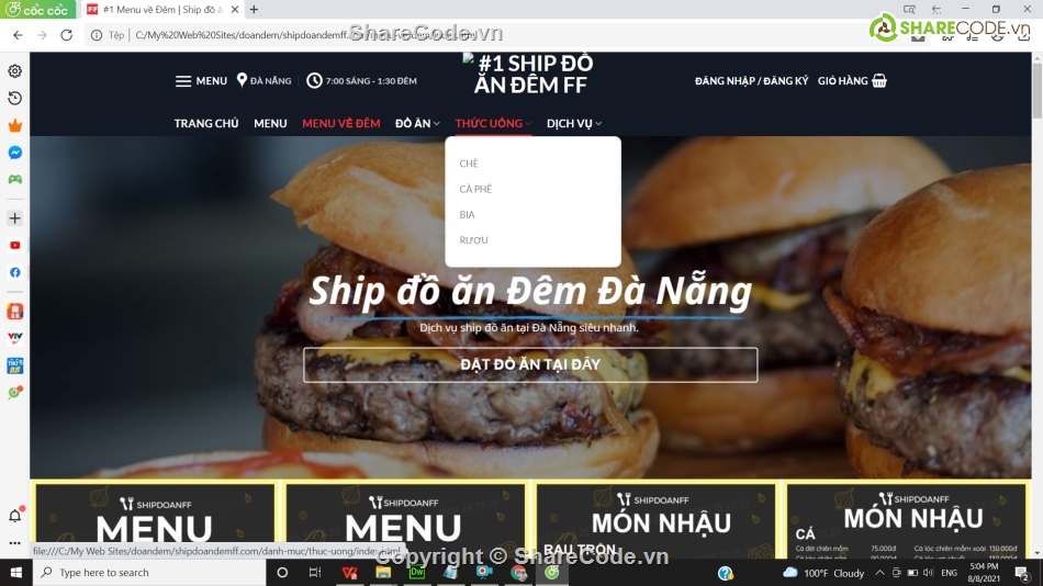 giao diện website ship đồ ăn,giao diện web Đặt đồ ăn,code đồ ăn asp.net mvc5