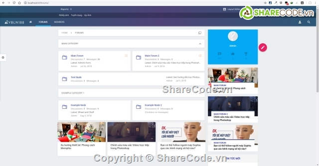 xenforo style,xenforo 1.x,website tin tức,website blog,website Designervn,Xenforo