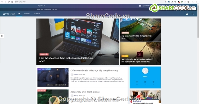 xenforo style,xenforo 1.x,website tin tức,website blog,website Designervn,Xenforo
