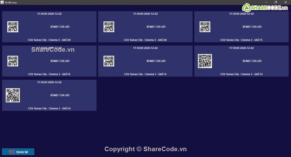 Báo cáo hệ phân tán,code java quản lý bán vé xem phim,quan ly ban ve xem phim,bán vé xem phim,hệ thống bán vé xem phim client server,Share code java quản lý bán vé