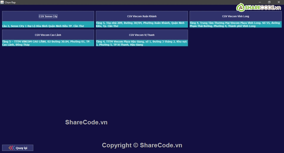 Báo cáo hệ phân tán,code java quản lý bán vé xem phim,quan ly ban ve xem phim,bán vé xem phim,hệ thống bán vé xem phim client server,Share code java quản lý bán vé