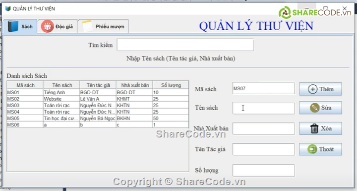 Code quản lý thư viện,Java Code quản lý thư viện,Code java quản lý thư viện,quản lý thư viện Java