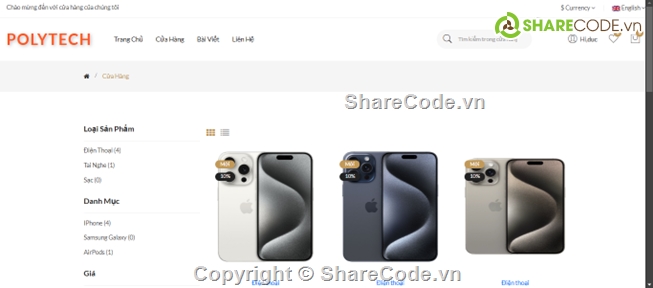Laravel,dự án fpoly,Dự án tốt nghiệp FPoly,trang web bán điện thoại