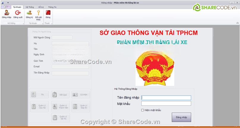 Code thi trắc nghiệm,đầy đủ chức năng,full báo cáo,full chức năng