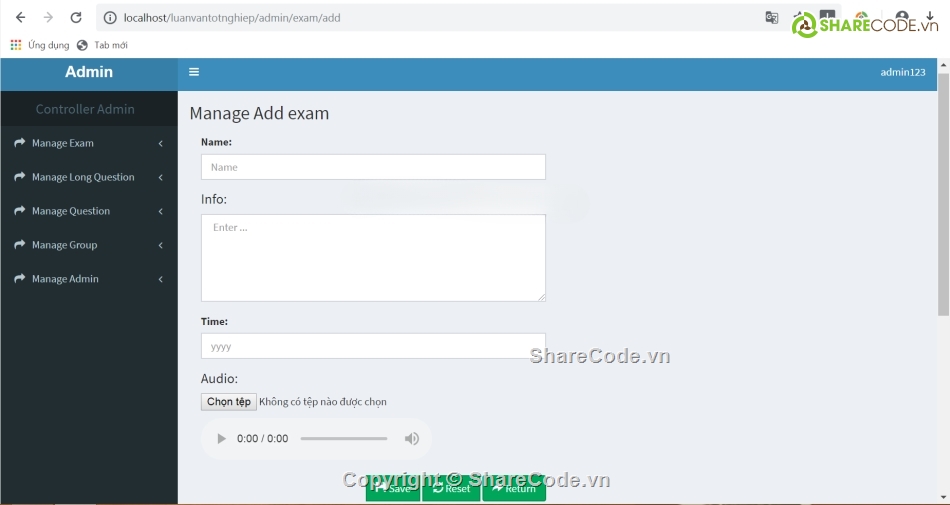 Code thi trắc nghiệm,trắc nghiệm tiếng anh,trắc nghiệm php