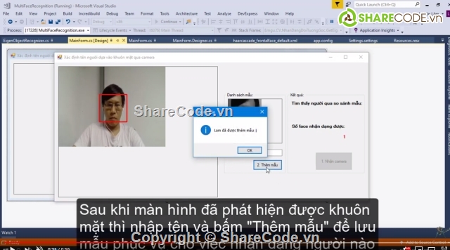 nhận dạng khuôn mặt,face detection,camera,nhận dạng khuôn mặt C#,face detection & recognition,nhận dạng trực tiếp khuôn mặt qua camera