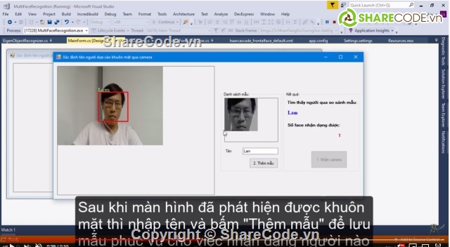 nhận dạng khuôn mặt,face detection,camera,nhận dạng khuôn mặt C#,face detection & recognition,nhận dạng trực tiếp khuôn mặt qua camera