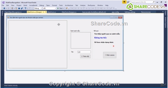 nhận dạng khuôn mặt,face detection,camera,nhận dạng khuôn mặt C#,face detection & recognition,nhận dạng trực tiếp khuôn mặt qua camera