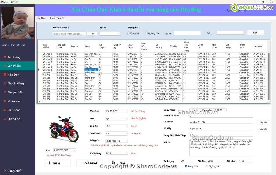 code quản lý bán xe máy sql server,Code phần mềm quản lý,quản lý bán xe máy C#,Code C#  quản lý bán xe máy,Code quản lý bán xe máy,Code web