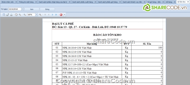 c# devexpress,Phần mềm quản lý đại lý cà phê,code quản lý kho c# devexpress,Quản lý phân bón cà phê,quản lý phân bón