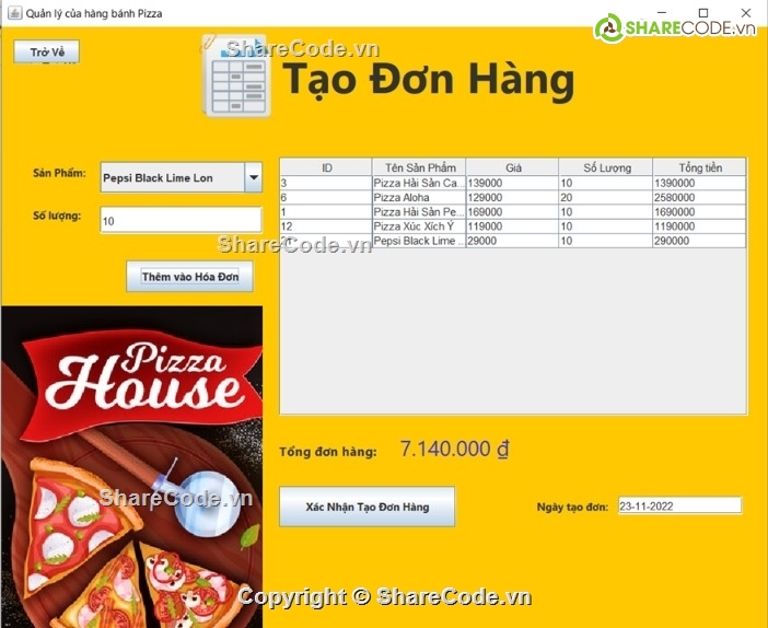 Code phần mềm quản lý java,Code cửa hàng bánh Pizza,Sharecode cửa hàng bánh Pizza,Đồ án  cửa hàng bánh Pizza,Đồ án  cửa hàng bánh Pizza Java,quản lý