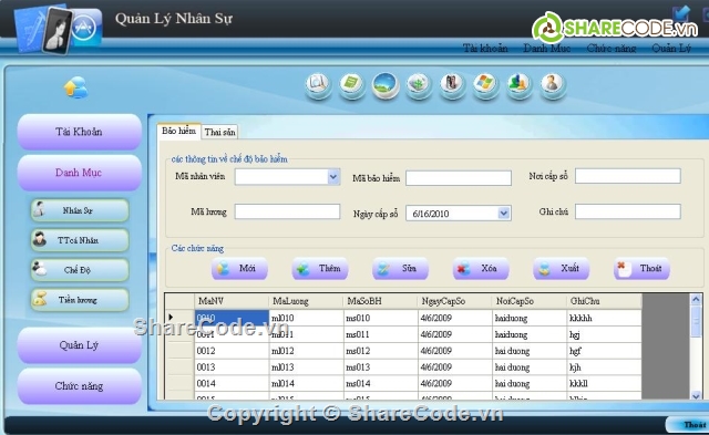 Quản lý nhân sự,Phần mềm quản lý,quản lý công nhân,share code quản lý lương