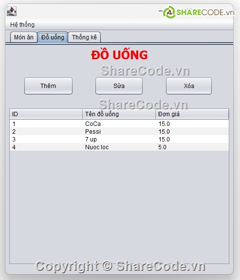 quản lý quán ăn java,code quản lý java,code quản lý món ăn,quản lý quán ăn java swing