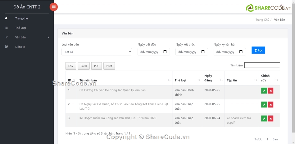 Full code Web Quản lý văn bản,Code Quản lý văn bản,code Web Quản lý văn bản
