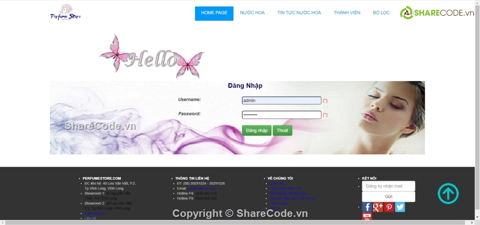 website bán hàng,thương mại điện tử,code web php,website bán nước hoa,full code bán hàng,share code