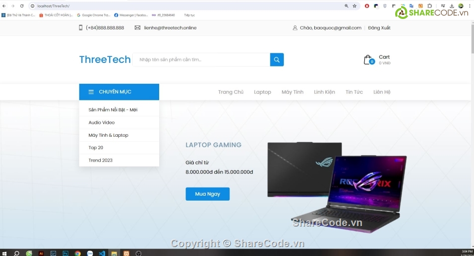 Code bán máy tính,Web bán máy tính,Website bán linh kiện máy tính,ban laptop,thiet ke web ban laptop