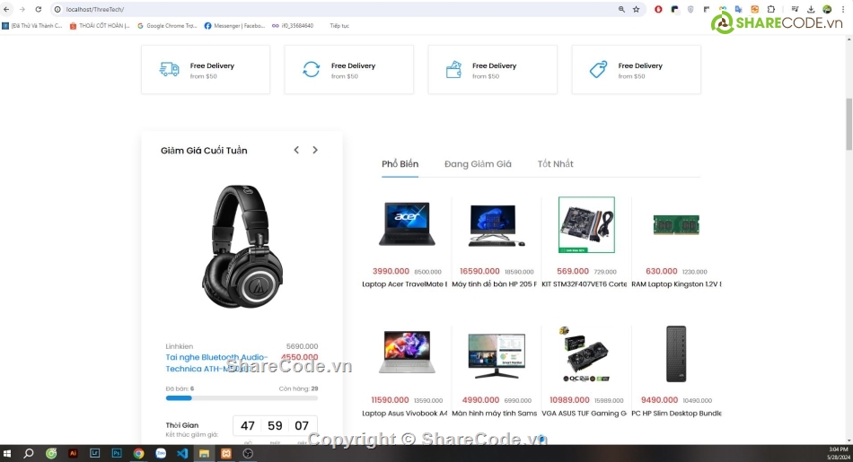 Code bán máy tính,Web bán máy tính,Website bán linh kiện máy tính,ban laptop,thiet ke web ban laptop