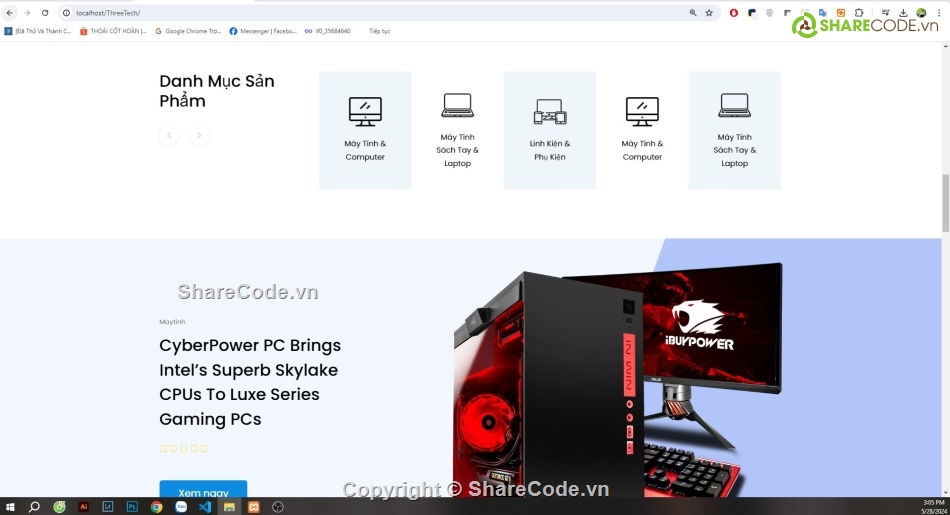 Code bán máy tính,Web bán máy tính,Website bán linh kiện máy tính,ban laptop,thiet ke web ban laptop