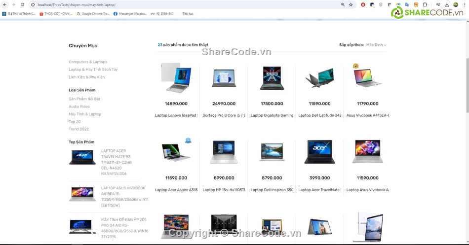 Code bán máy tính,Web bán máy tính,Website bán linh kiện máy tính,ban laptop,thiet ke web ban laptop