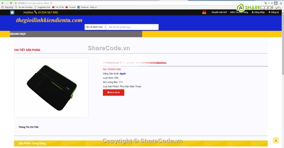 Code php,đầy đủ chức năng,bán hàng điện tử