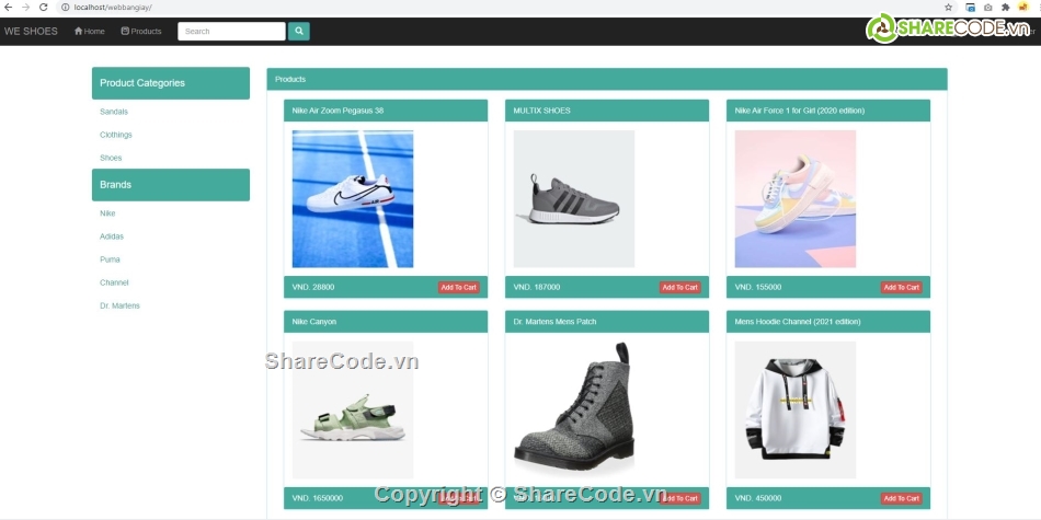 code web bán giày php,code website bán giày,code website thời trang,Code PHP web bán thời trang,Code web bán giày dép