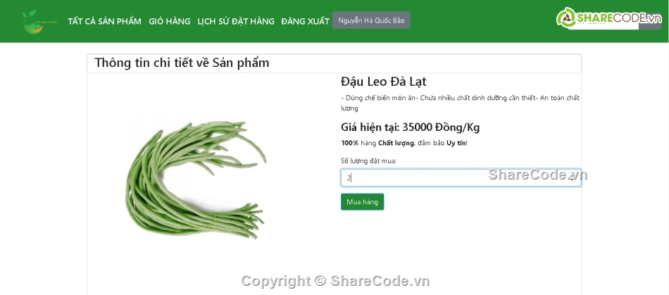 code bán hàng thực phẩm,Code web bán thực phẩm sạch,code website bán rau củ quả,web bán rau củ quả,website bán rau củ quả,full báo cáo và slide