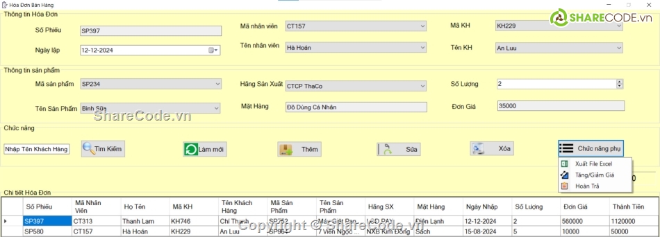 Code phần mềm quản lý,phần mềm Quản Lý Bán Hàng,Code phần mềm Quản Lý Bán Hàng