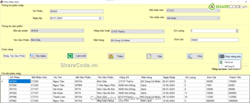 Code phần mềm quản lý,phần mềm Quản Lý Bán Hàng,Code phần mềm Quản Lý Bán Hàng