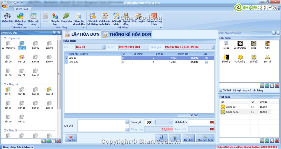 Quản lý bán hàng,Quản lý quán cafe,bán cafe,Code Quản lý bán hàng,C# WinForm bán cafe