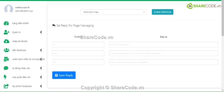 auto like fanpage,auto fanpage,thống kê  page,Quản lý Fanpage,Code Quản Lý fanpage