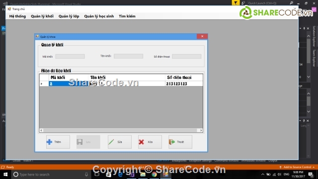 Quản lý hồ sơ học sinh,Quản lý hồ sơ học sinh C#,Visual studio 2017,quản lý học sinh
