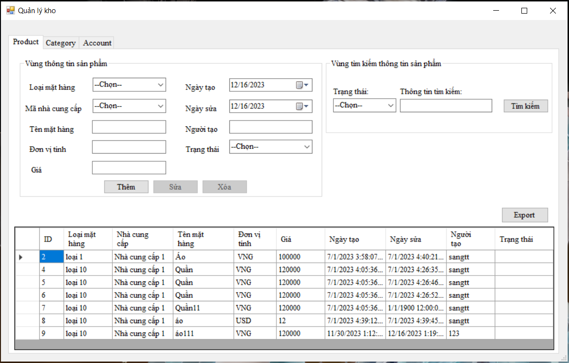 Code quản lý,quản lý,winfrom,quản lý c#,CRUD