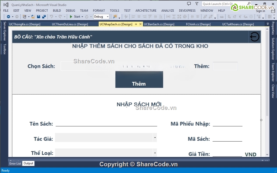Code quản lý,quản lý nhà sách,Code quản lý sách,quản lý c#