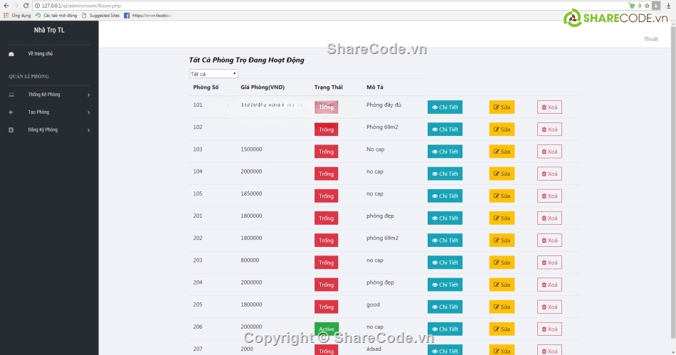 code php thuần,php thuần,code quản lý nhà trọ