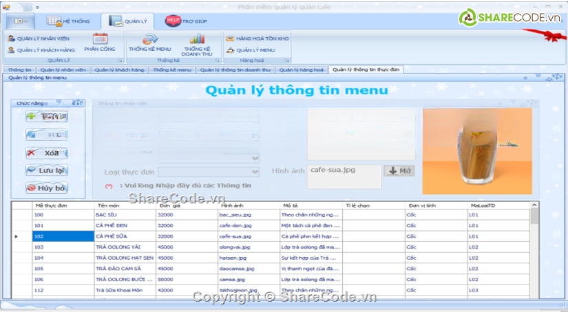 Code quản lý,quản lý,winform,full báo cáo