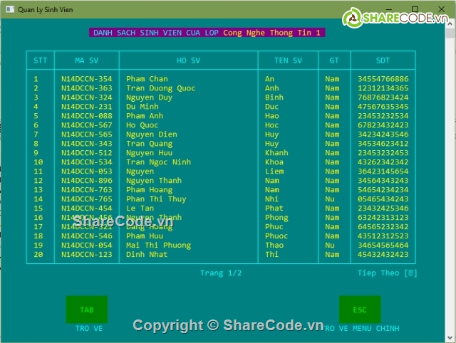 quan li sinh vien,quản lý,sinh viên,quản lí c++,quản lí sinh viên bằng c++