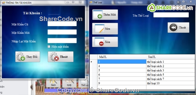 quản lý thư viện,code quản lý thư viện sách,phần mềm quản lý,đồ án quản lý thư viện c#